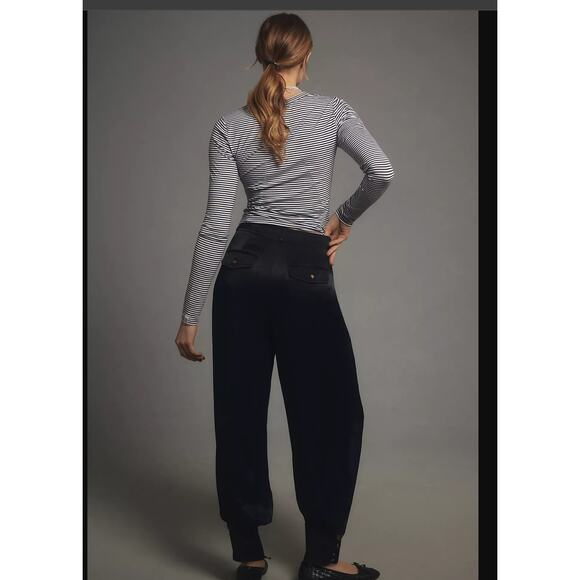 Anthropologie Silky Cuffed Barrel Pants - New XL - Picture 3 of 5